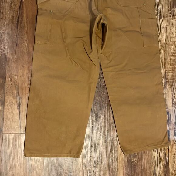 NWOT Carhartt Mens Tan Duck Overalls Men’s Size 42x28 - Picture 8 of 9